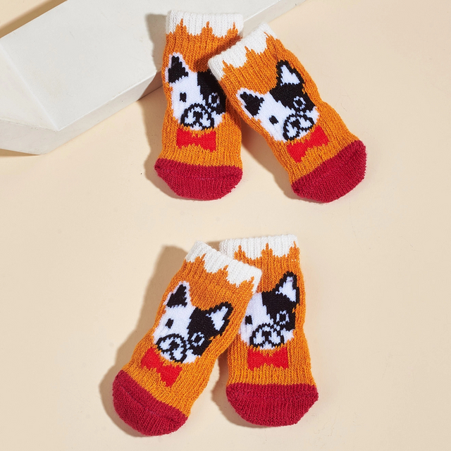 Produsen Kaus Kaki Anjing Pet Anti-Slip Dalam Ruangan Kapas Non-Slip Pet Sepatu Kaus Kaki Kaus Kaki Lucu Untuk Anjing