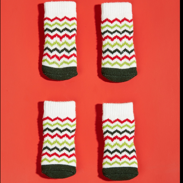 Pet natal Wave Striped Socks Knited Design Dog Socks Small Dog Holiday Socks Socks Christmas